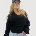 cardigan con laccio regolabile avvolgo